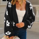 Small Black Flower Cardigan