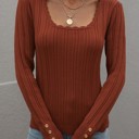 Small Red Top with Button Detail