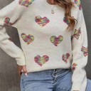  Multicolored heart sweater