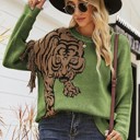 Small Green Tiger sweater