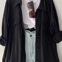 Small Black Button down top