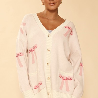 All over bow cardigan