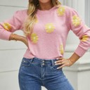 Small Pink Flower sweater