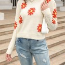 Small Beige Flower sweater