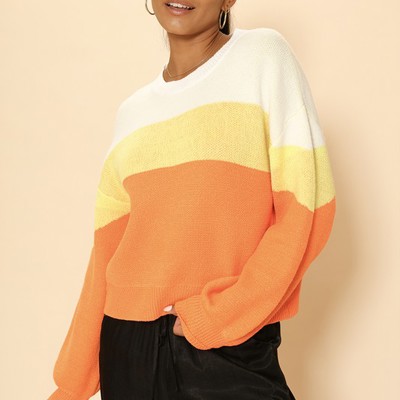 Candy corn Halloween Sweater