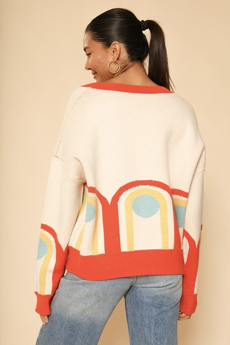 Retro arch cardigan