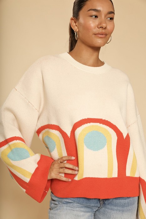 Retro arch sweater