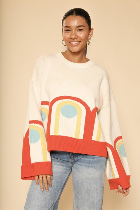 Retro arch sweater