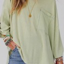 Small Green Ribbed oversized top