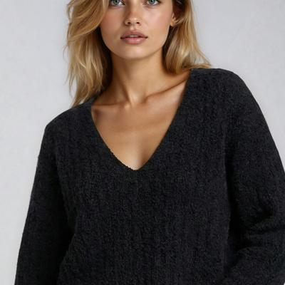 V neck crop sweater