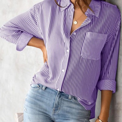 Striped button down shirt