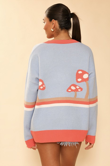 Retro mushroom cardigan