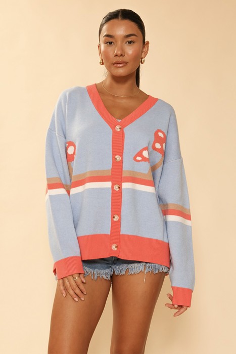 Retro mushroom cardigan