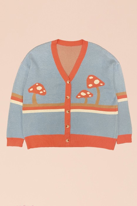 Retro mushroom cardigan