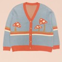  Retro mushroom cardigan