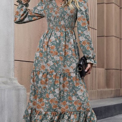 Floral Print Maxi Dress