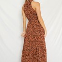 Small Rust Halter maxi dress