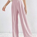 Small Pink Casual flare pants