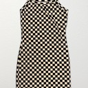 Small Yellow Checkered rib knit tank top dress