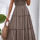  Smocked midi dress