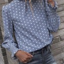  Polka Dot Print Blouse