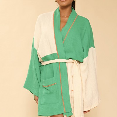 Two tone kimono