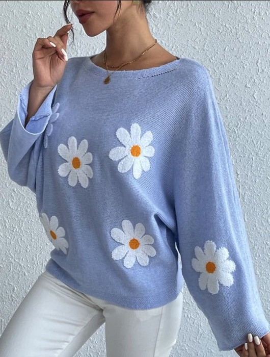 Sweet floral sweater
