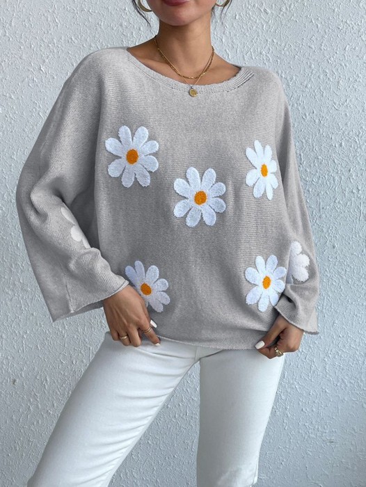 Sweet floral sweater