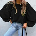 Small Black Balloon sleeve top