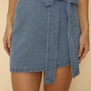  Asymmetrical denim bow skirt