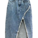  Distressed Denim Skirt