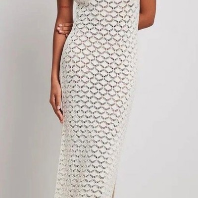 Crochet Knitted Maxi Dress cover up