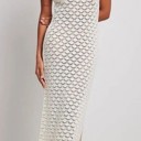  Crochet Knitted Maxi Dress cover up