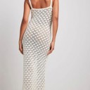  Crochet Knitted Maxi Dress cover up