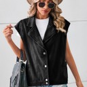 Buttoned Denim Vest