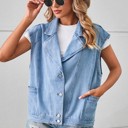  Buttoned Denim Vest