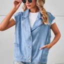  Denim jacket vest