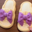 Yellow S Miss Sparkling Cute Bow Slides