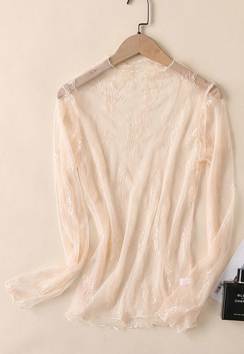 Long Sleeve Mesh Top 