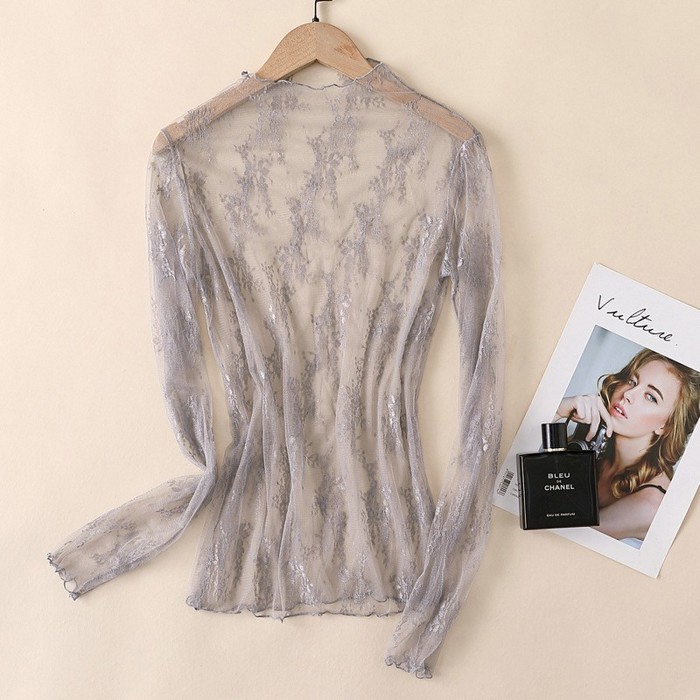 Long Sleeve Mesh Top 