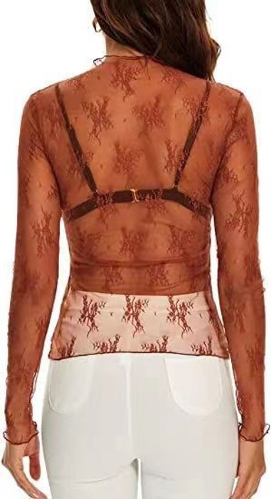 Long Sleeve Mesh Top 