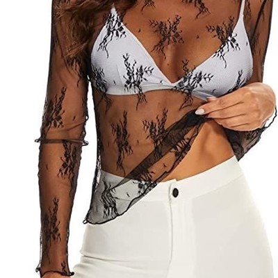 Long Sleeve Mesh Top 