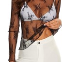  Long Sleeve Mesh Top 