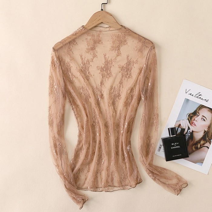 Long Sleeve Mesh Top 