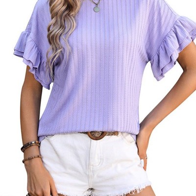 Ruffle sleeve blouse