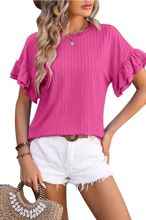 Ruffle sleeve blouse