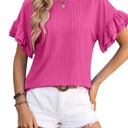 Small Pink Ruffle sleeve blouse