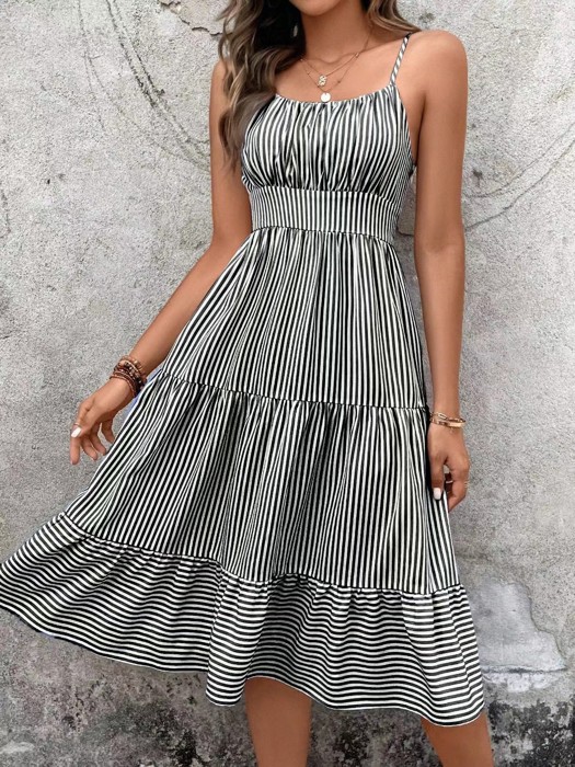 Stripe Midi Dress