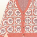  Bow tiled knit cardigan