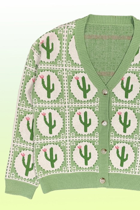 Cactus tile cardigan